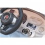 AUTO ELETTRICA PER BAMBINI FIAT 500 BIANCA R/C 12V, 2 MOTORI, ING.MP3, MICROSD E USB, LUCI LED